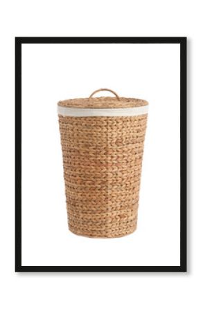laundry basket made of rattan