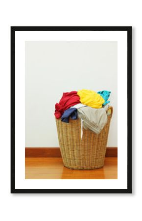 Clothing in laundry basket