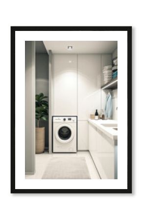 laundry room for home interior architecture with a minimalist style