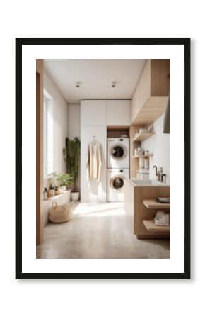 laundry room for home interior architecture with a minimalist style