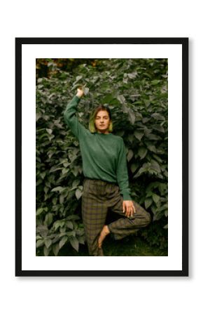 Woman in green