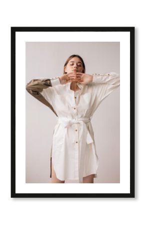 Tranquil fashion portrait