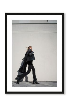 fashion model posing on the street