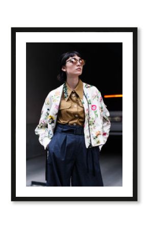 Fashion photo, Street style fashion. Professional model.