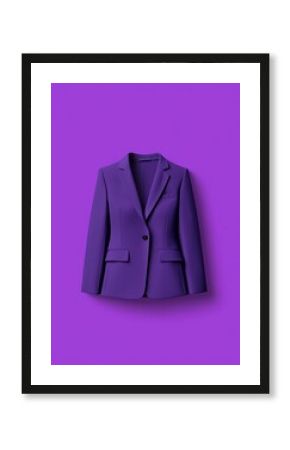 A stylish purple blazer on a matching background, showcasing a modern and vibrant fashion statement.