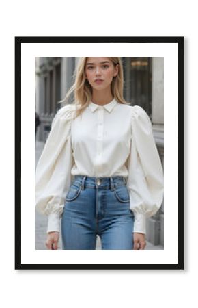Portrait of a fashion beautiful woman 