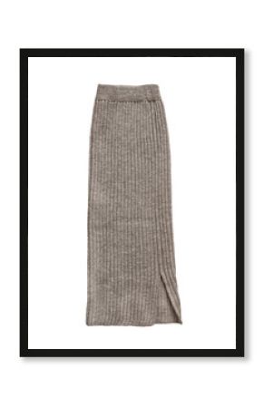 Knit long skirt isolated