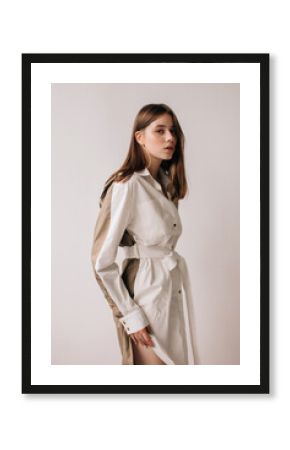 Young model in casual dress 