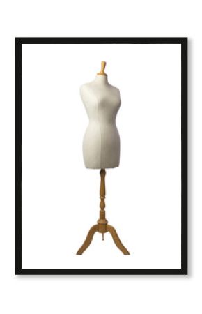 Tailor's mannequin on stand isolated with transparent background