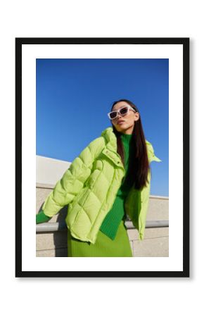 Fashion asian female model outdoor.