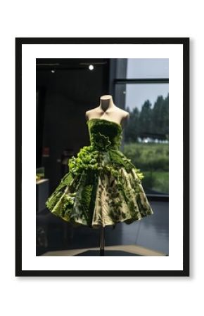 Sustainable Fashion Showcase:Botanical Couture Dress on Display