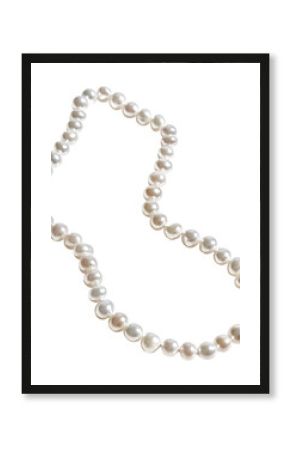 PNG Elegant white pearl necklace