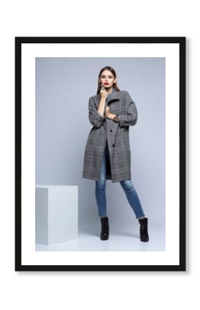 high fashion portrait of young elegant woman.