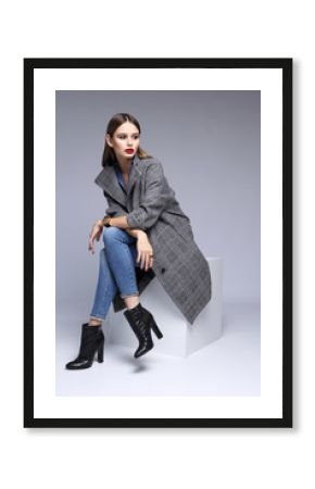 high fashion portrait of young elegant woman.