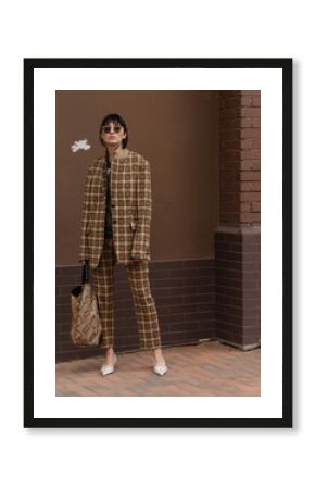 Fashion photo, Street style fashion. Professional model.