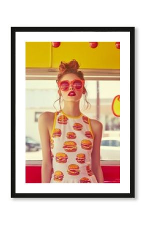 Creative burger inspired fashion  playful outfits celebrating our beloved fast food favorites