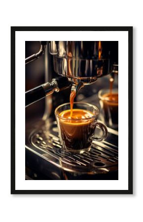 Preparation of espresso coffee by using coffee machine