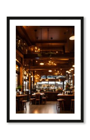 Cozy coffee shop with beautiful interior design.