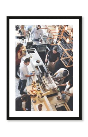Contemporary Coffee Shop People Lifestyle Concept