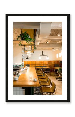Stylish morden loft interior. Loft cafe