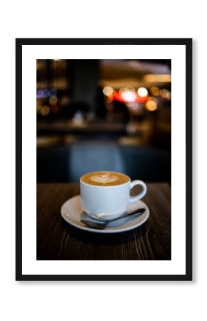coffee latte art in coffee shop
