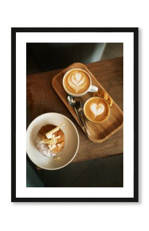 cappuccino in a café