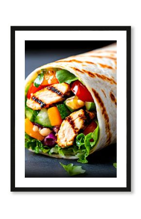 Grilled chicken and vegetable wrap (1)