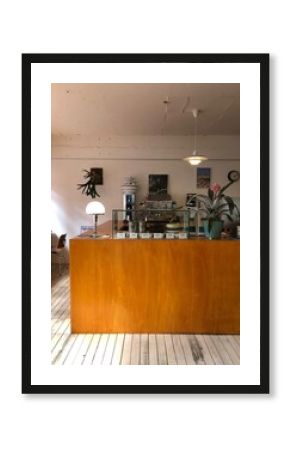 Modern and cosy atmosphere in the cafe