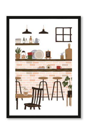 おしゃれなカフェのイラスト