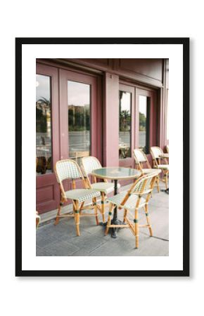 empty French cafe