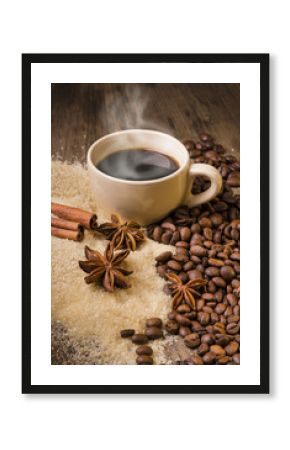 caffè caldo e aromi