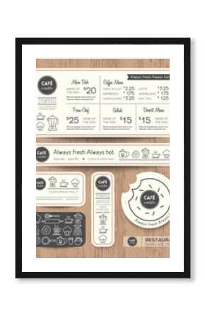 Restaurant Cafe Set Menu Graphic Design Template