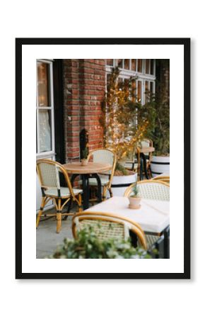 French inspired chairs outside of a cafe in NYC
