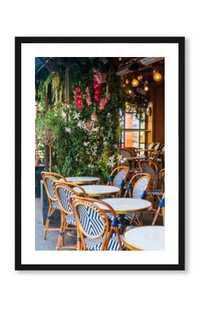 PARIS, FRANCE - APRIL 14: Restaurants in Paris city, France.