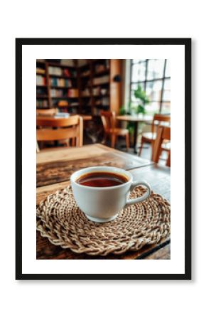 Warm Coffee in a Cozy Coffee Shop