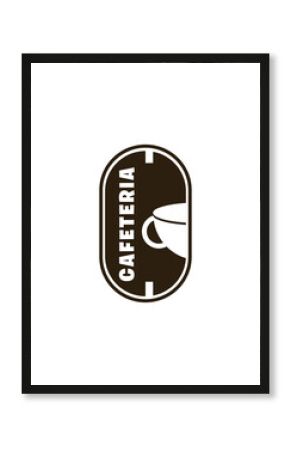 Coffee shop logo. Retro badge coffee cup logo vector design in vintage hipster modern style, premium coffee shop bar brand symbol icon.