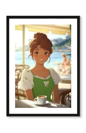 girl in cafe