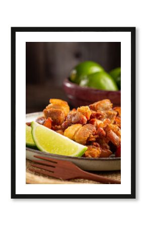 Pork rinds (torresmo), typical Brazilian food.