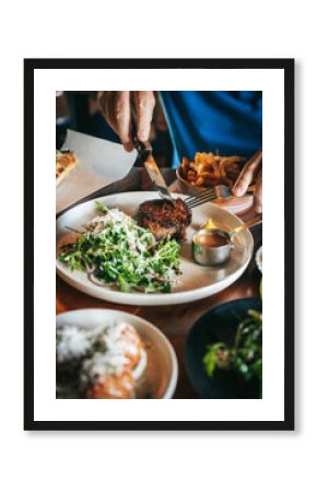 Steak dinner at a gastro pub in Perth, Australia