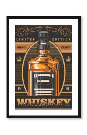 Whiskey drunk vintage flyer colorful