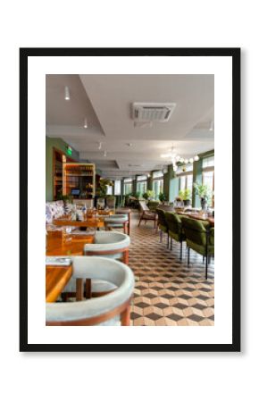 Italian restaurant interior in modern style