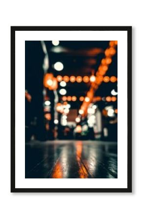 Bokeh, Defocused Image Of Illuminated Lights At Night