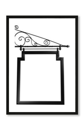 Isolated blank pub sign