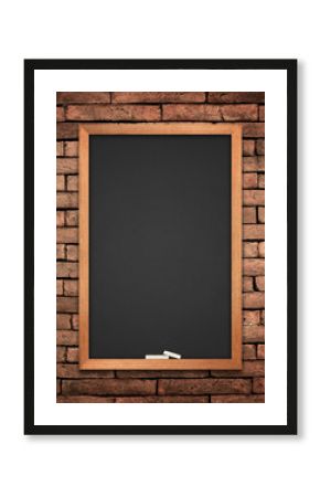 blackboard on wall background.