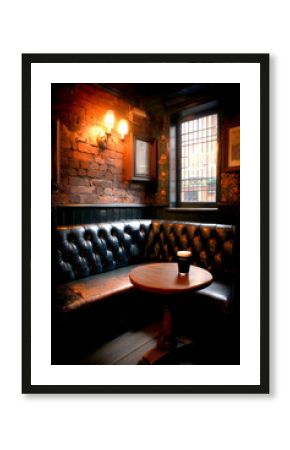 Cozy Traditional English Pub Snugs with Leather Booths