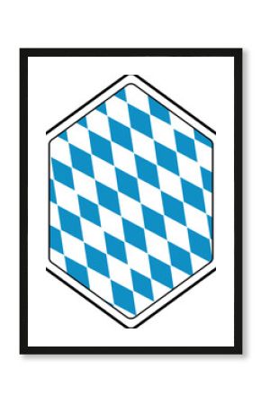 Oktoberfest badge Check Pattern for Backgrounds and Traditional Themes. Classic badge check pattern for Oktoberfest backgrounds, flyers, party decor, and traditional German branding.