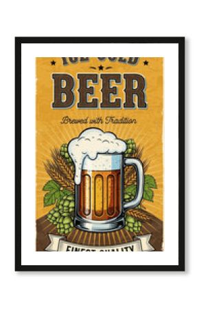Vintage Beer Poster. 