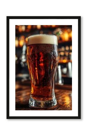 Amber Ale in Pub Bar