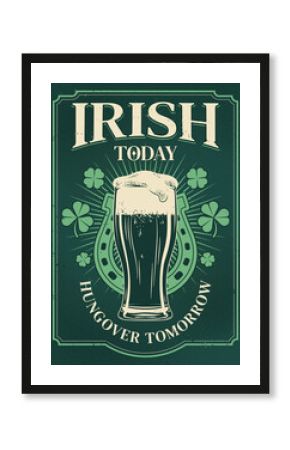 St Patricks Day Typographic Print Design