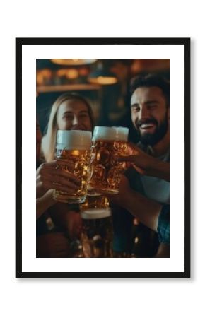 Celebratory Cheers at a Beer Tavern